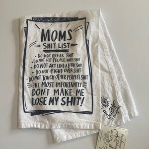 All occasion funny kitchen towel Primitives By Kathy 28x28 NEW with tags